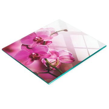 tulup.cz Staklena daska za posluživanje s grafikom cvijeta orhideje 60x52 cm