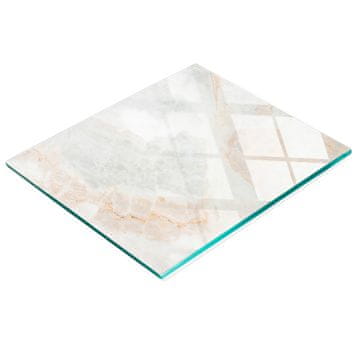 tulup.cz Daska za posluživanje od kaljenog stakla s grafikom, mramor 60x52 cm