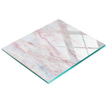 Daska kuhinjska od kaljenog stakla za posluživanje s mramornim uzorkom 60x52 cm