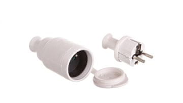 JO! Set prekidača (GN-H2 utičnica + WT-40H utikač) IP44 bijela ZP-H2