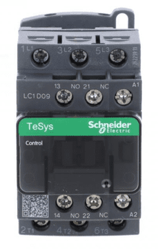 Schneider TeSys Deca Power kontaktor 9A 3P 380-400V AC 1NO 1NC LC1D09Q7
