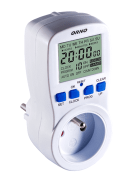 Elektronički timer (utičnica) 16A s/s tjednim OR-PRE-409