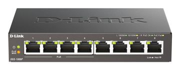 D-LINK D-Link DGS-1008P/E 8-portni Gigabit PoE desktop prekidač
