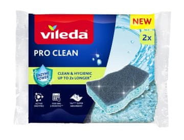 slomart Vileda Pro Clean spužvica od viskoze s enzimima, 2 komada (plava/siva)