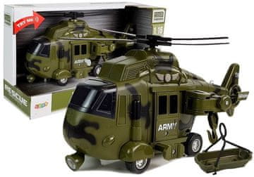 slomart Vojni Helikopter za Spašavanje LEAN TOYS 1:16 s Kukom, Zvukom i Svjetlima