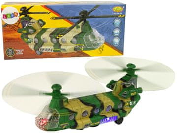 slomart Vojni helikopter s velikim krilima, svjetla, zvuk, maskirni uzorak