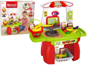 slomart LEAN TOYS Supermarket Set: Košara, vaga i igračke namirnice