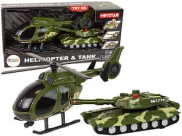 slomart LEAN TOYS Vojni set Tenk Helikopter