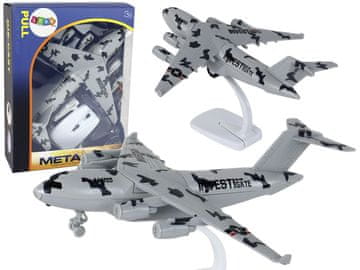 slomart LEAN TOYS Vojni avion, sivi vojni, UNITED figurica HW-605