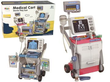 slomart LEAN TOYS Mali doktor set s kolicima, RTG, EKG, svjetla, rozi