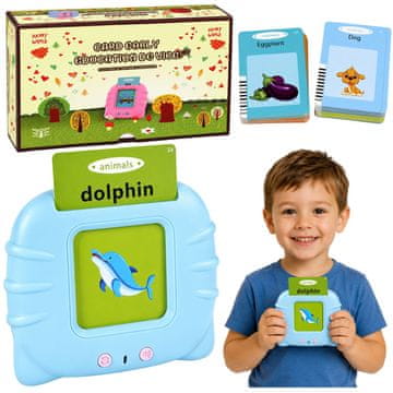 Kart LEAN TOYS Čitač kartica za učenje engleskih riječi, plavi