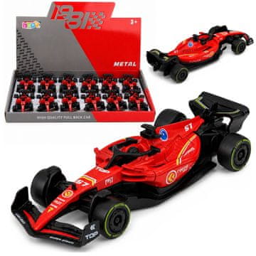 slomart LEAN TOYS Trkaća Formula 'Pull Back' - Metalna, Crvena, 1:43