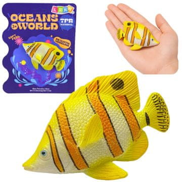 slomart LEAN TOYS GUMENA ZLATNA RIBICA LEPTIR - Realistična Figurica, 10,5 cm