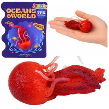 slomart LEAN TOYS GUMENA MEDUZA - Realistična Figurica Morskog Stvorenja, 9 cm