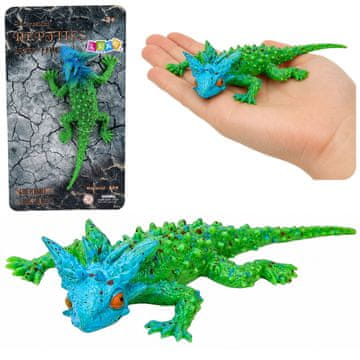 slomart LEAN TOYS GUMENA ROGATA GUŠTERICA - Realistična Figurica, 20 cm