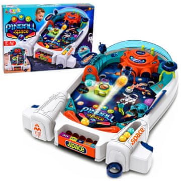 slomart Stolni fliper LEAN TOYS Space Pinball, svemirska tema, 8 kuglica