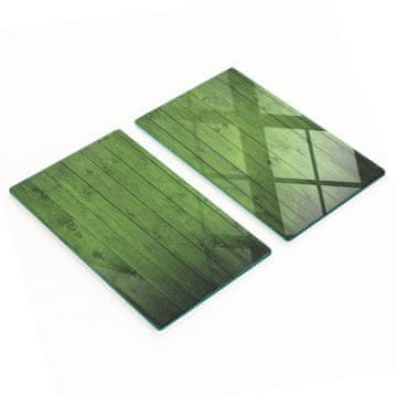 Ukrasne staklene daske za rezanje zelena drvo 2x30x52 cm
