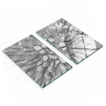 Komplet kaljenih staklenih kuhinjskih dasaka s 3D printom 2x30x52 cm