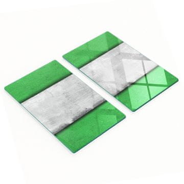 Staklene kuhinjske daske za posluživanje s grafikom zeleni zid 2x30x52 cm