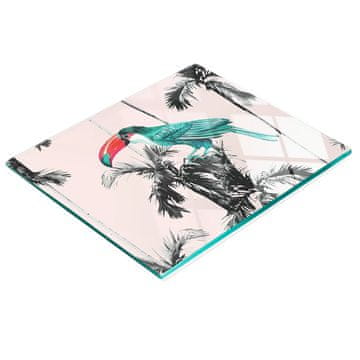 tulup.cz Kaljena višenamjenska dekorativna staklena ploča Tukan - Ptica 60x52 cm