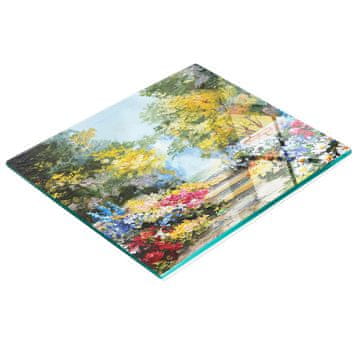 Kuhinjska višenamjenska ukrasna staklena ploča Ljetni park 60x52 cm