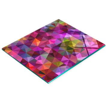 Ukrasna staklena kuhinjska daska za rezanje s apstraktnim valovima 60x52 cm