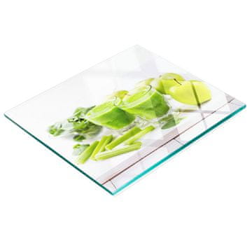 tulup.cz Staklena daska za rezanje s grafikom zelenog koktela 60x52 cm