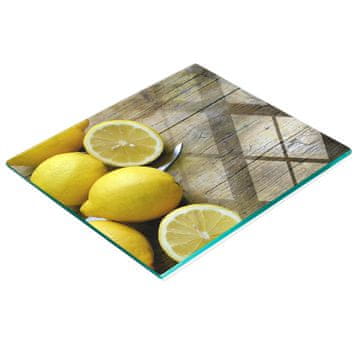 tulup.cz Kuhinjska ploča od kaljenog stakla s grafikom limuna na drvu 60x52 cm