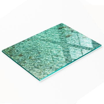 tulup.cz Elegantna i izdržljiva staklena ploča s otisnutom prozirnom vodom 80x52 cm