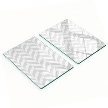 Komplet dviju staklenih kuhinjskih dasaka geometrijski oblici 2x40x52 cm