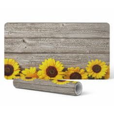 Vinilna podloga za stol s printom suncokreta na drvenoj pozadini 90x45 cm