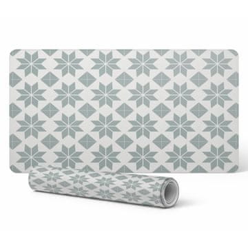 Stilizirana vinilna podloga za računalo s geometrijskim cvjetnim uzorkom 90x45 cm