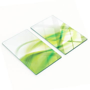 Set od dviju staklenih kuhinjskih dasaka, zelena apstrakcija, 2x30x52 cm