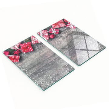 Kaljene staklene kuhinjske daske s božićnom grafikom 2x30x52 cm