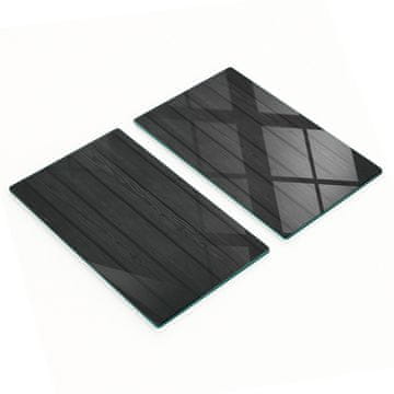tulup.cz Staklene daske za rezanje i posluživanje Drvene daske Crne 2x30x52 cm