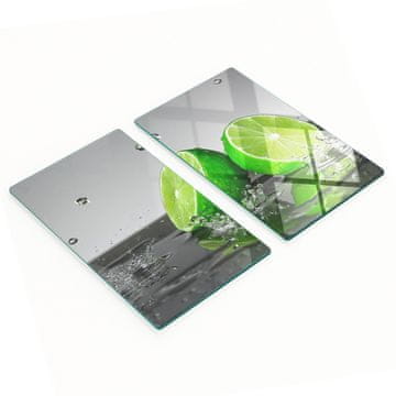 Kaljeno staklene kuhinjske daske s grafikom limete u vodi 2x30x52 cm