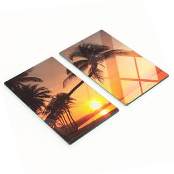 Kuhinjska višenamjenska dekorativna kaljena daska plaža sun 2x30x52 cm