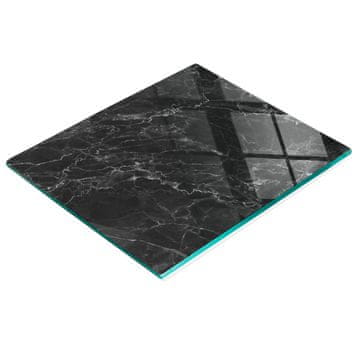 tulup.cz Kaljena višenamjenska dekorativna staklena ploča crni mramor 60x52 cm