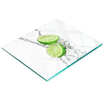 tulup.cz Kaljena višenamjenska dekorativna staklena ploča boje limete i vode 60x52 cm