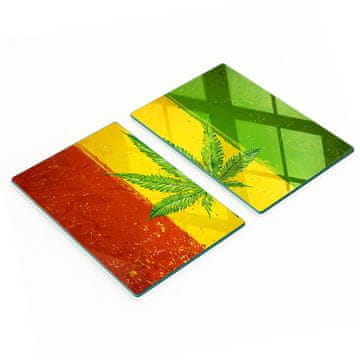 Staklene kuhinjske daske za posluživanje s grafikom rasta zastava 2x40x52 cm