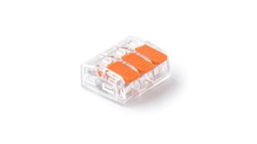 Pawbol Brzi konektor s polugom 3x 0,2-4,0 mm2 prozirni E.4191T /100 kom/