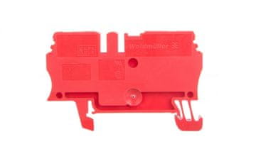 DM 2-žilni prolazni konektor sabirnice 2,5 mm2 crveni atex ZDU 2,5 RT 1683260000