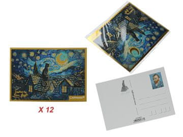 Carmani SET OD 12 RAZGLEDNICA SLIKE RAZGLEDNICE VAN GOGH POKLON MIX KUTIJA