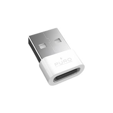 Puro Adapter Puro USB-C na USB-A - bijeli