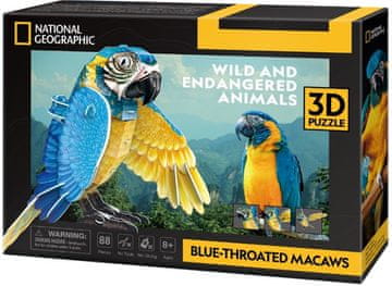 Puzzle Cubic Fun SCARLET MACAW 3D puzzle, 88 dijelova