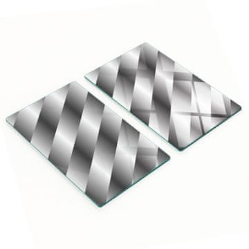 tulup.cz Set od 2 kaljene staklene ploče s apstraktnim prugama 2x30x52 cm