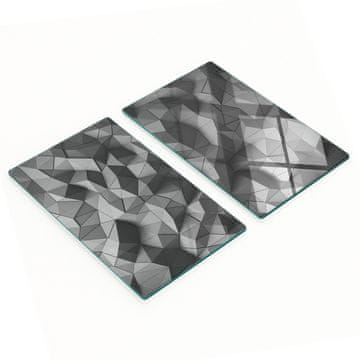 tulup.cz Set kuhinjskih dasaka od kaljenog stakla s 3D grafikom 2x30x52 cm