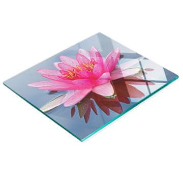 tulup.cz Staklena daska za posluživanje s grafikom ružičastog lopoča 60x52 cm