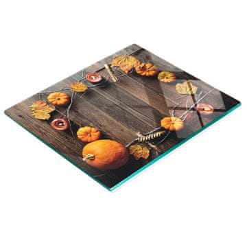 tulup.cz Kaljena višenamjenska ukrasna staklena ploča s listovima bundeve 60x52 cm