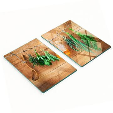 Staklene ploče s otiskom uzice od bilja 2x40x52 cm
